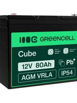 Bezúdržbová baterie Green Cell AGM57 12V 80Ah VRLA Expresní Doručení