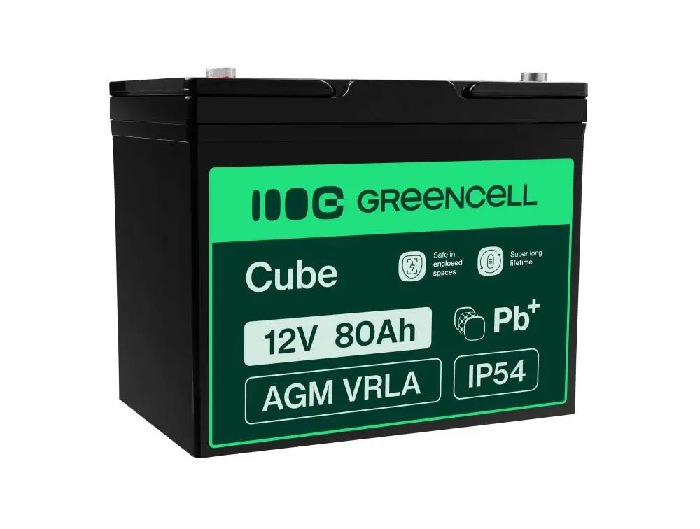 Bezúdržbová baterie Green Cell AGM57 12V 80Ah VRLA Expresní Doručení