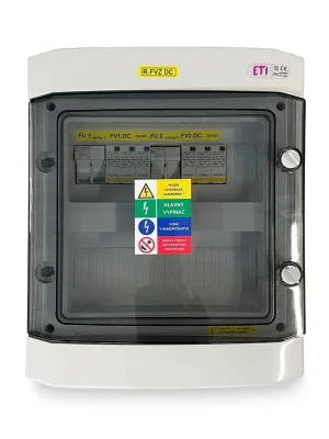 Předpřipravený fotovoltaický rozváděč DC IP65 pro 2 MPPT do 1000V Top Prodej