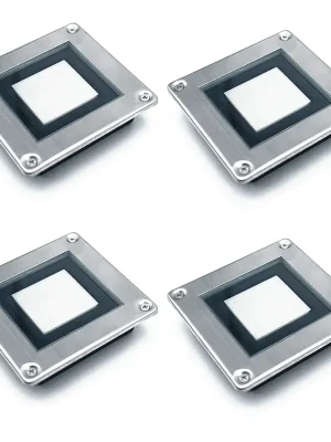 Solární čtvercové podlahové osvětlení SolarCentre (sada 4 světel) Sezónní Sleva