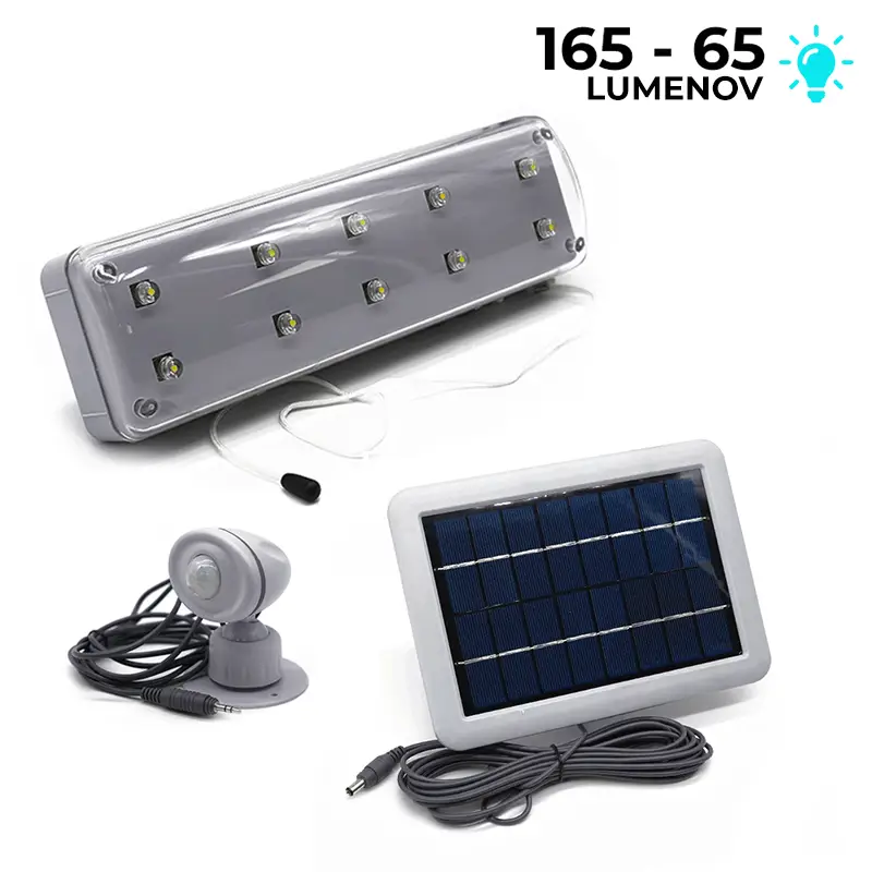 Solární 10 LED systém Esotec 102091 s PIR senzorem i vypínačem Levný