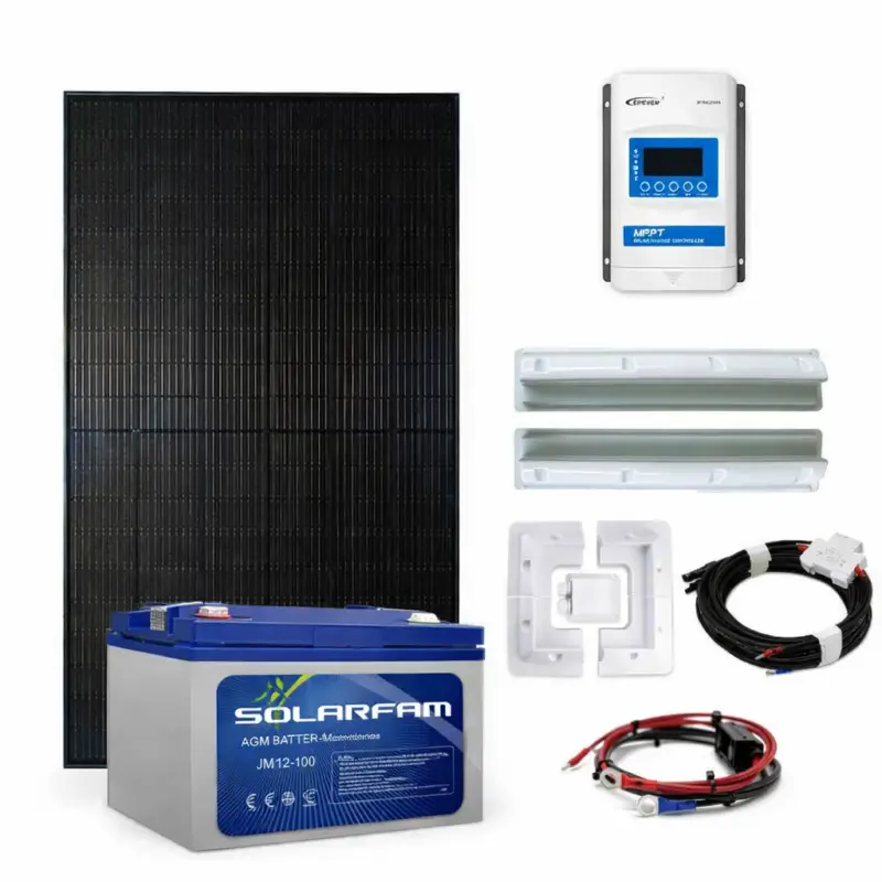 Solární ostrovní systém 12V 240Wp 100Ah karavan Nakupujte Hned