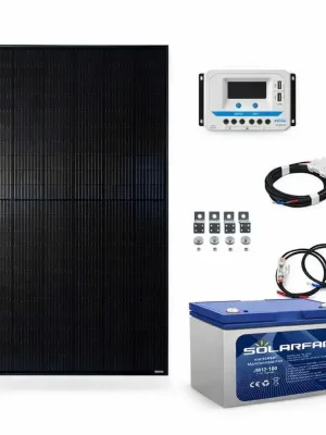 Solární ostrovní systém 12V 240Wp 100Ah Cenově Výhodný