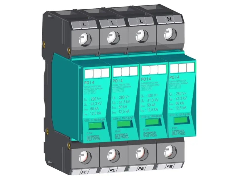 Přepěťová ochrana AC T1+T2 Kiwa 81.004 4P 280V/12,5kA Sezónní Sleva