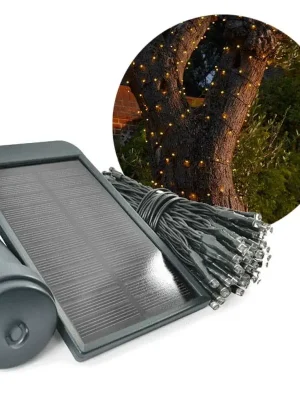 Speciální Cena Solární světelný řetěz s USB Lumify Solarcentre - 300 LED / 30m, teplá i studená bílá