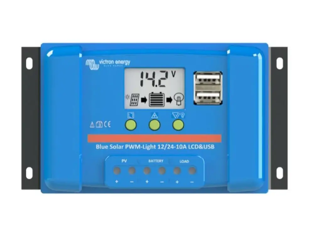 Oblíbený PWM solární regulátor Victron Energy BlueSolar-LCD&USB 5A