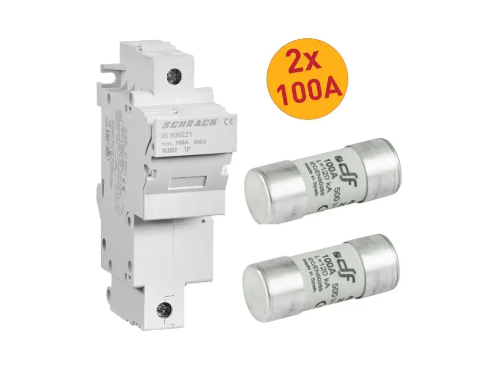 Pojistný odpínač 100A + 2x pojistka Top Prodej