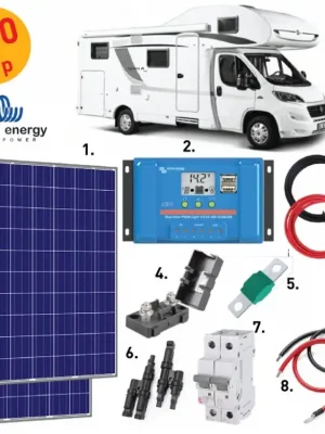 Aktuální 350Wp sestava KARAVAN - 2x panely Victron Energy
