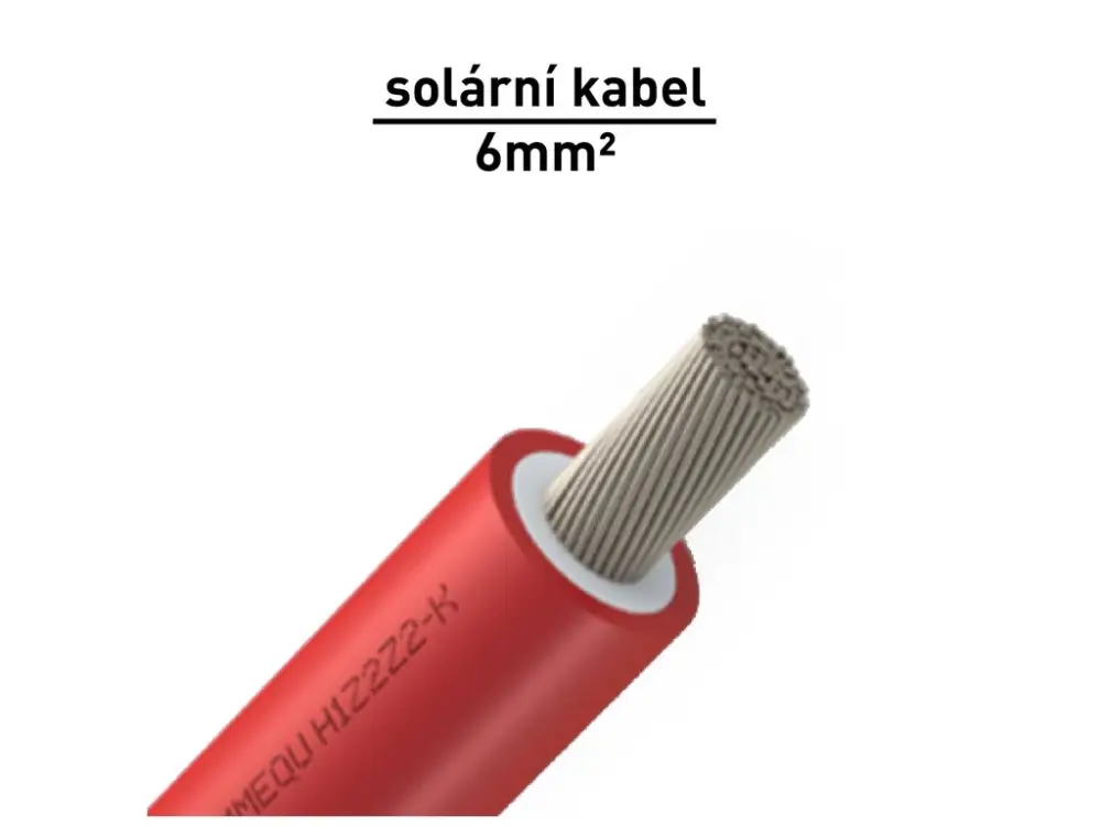 Solární kabel 6 mm², UV ochrana - cena za 1m - ČERVENÝ Akční Nabídka
