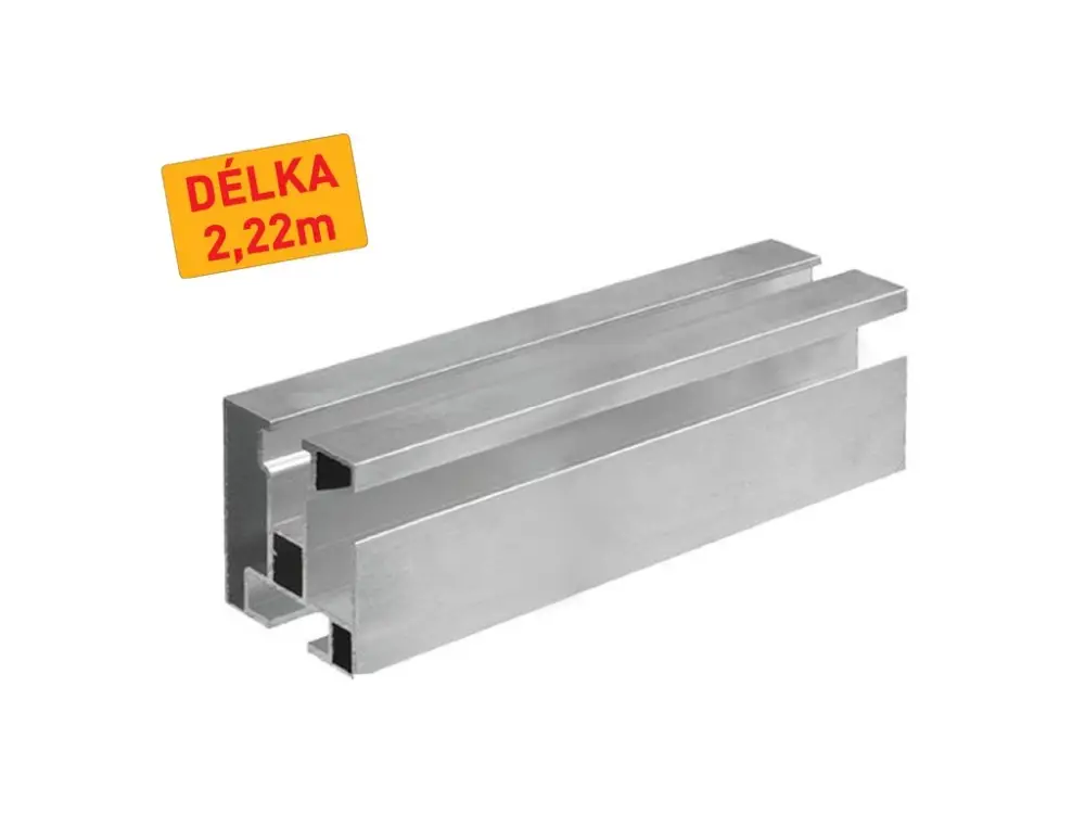 Solární hliníkový profil HNP1 - 40x45 mm - délka 2,22m Pouze Dnes