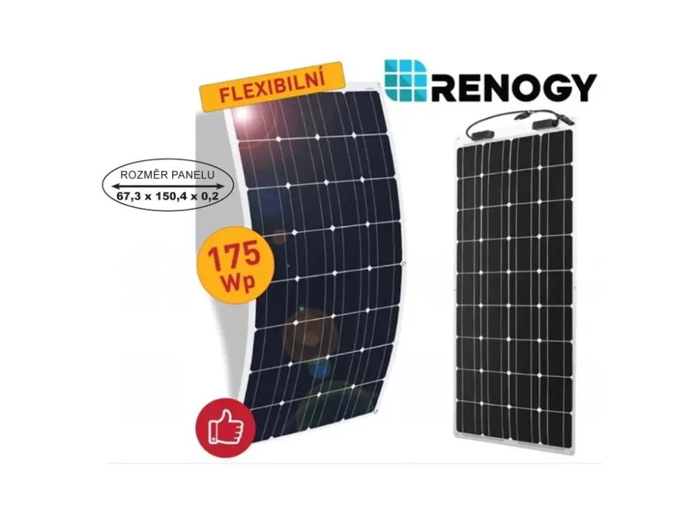 Flexibilní solární panel Renogy 175Wp/12V Ihned K Objednání