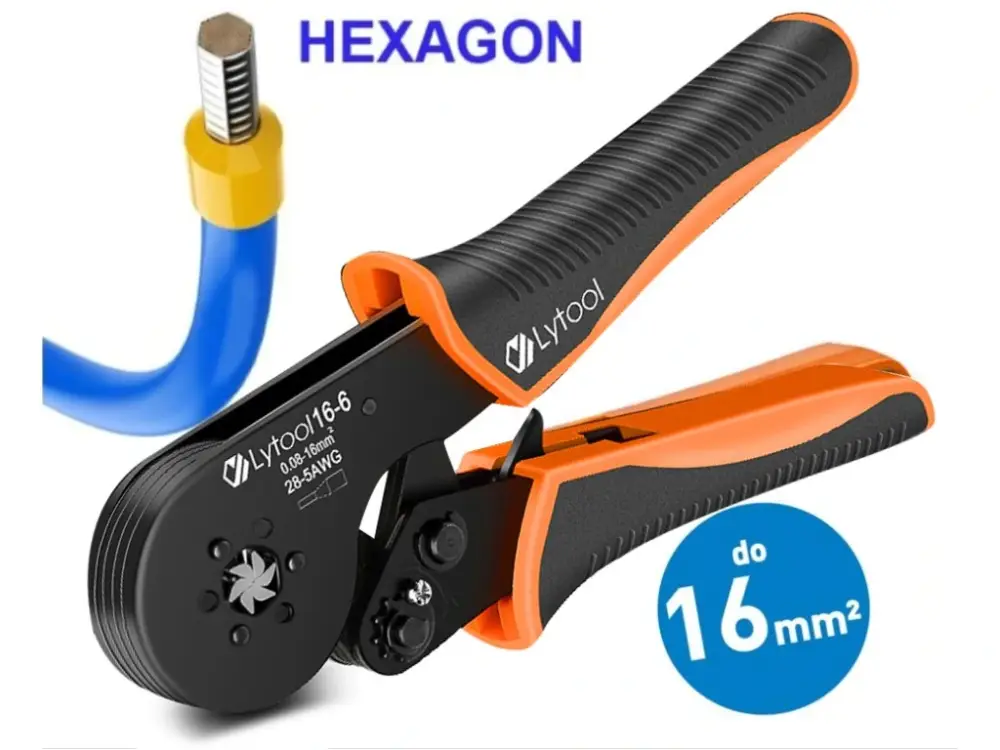 Krimpovací kleště na dutinky 0,08 – 16mm² - HEXAGON Ihned K Objednání