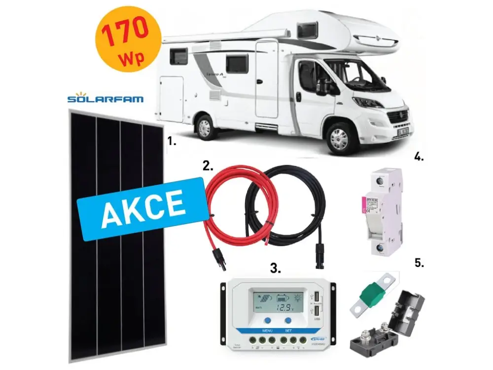 170Wp sestava KARAVAN - AKCE Vrácení Zdarma