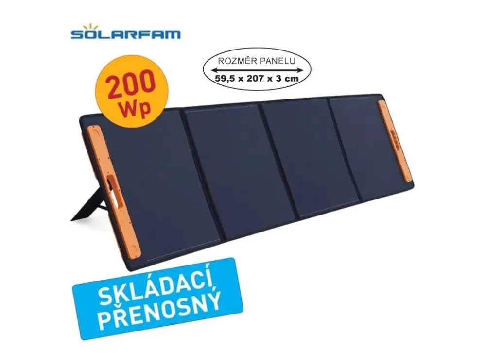 Dokud Zásoby Vydrží Skládací solární panel SOLARFAM 200Wp