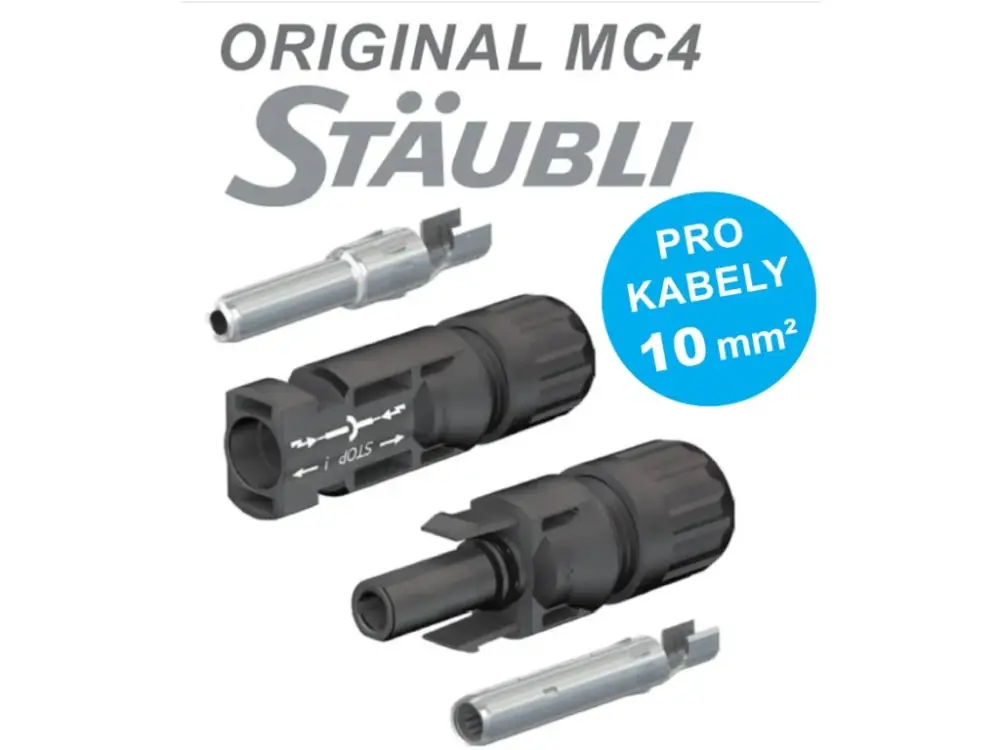 Must-Have Konektory MC4 original Stäubli - pár (po 10mm² kabely)