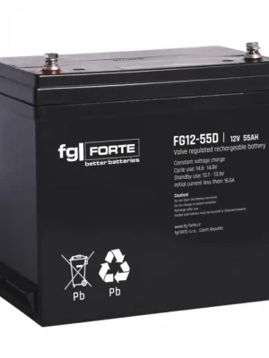 fg-FORTE FG12-55D 12V/55Ah cyklický AGM akumulátor Nízká Cena