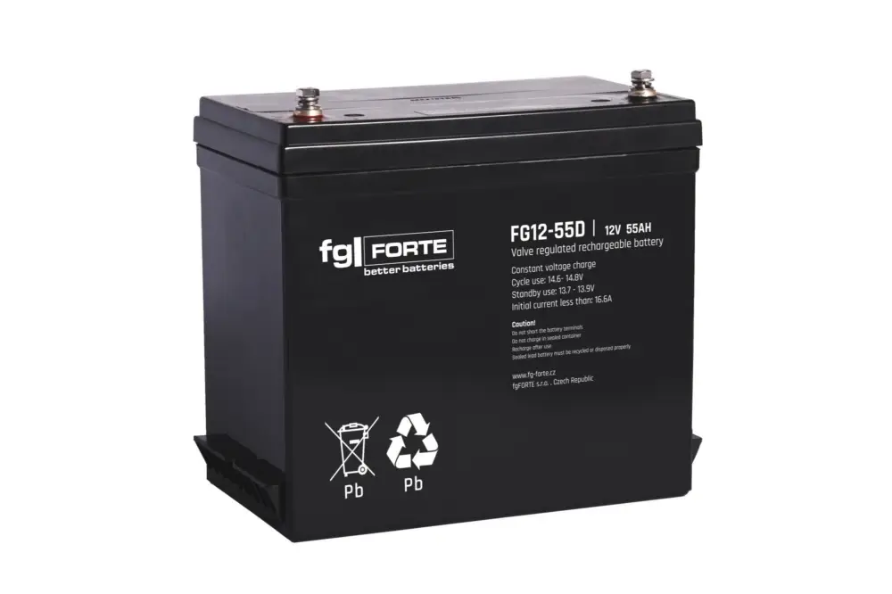 fg-FORTE FG12-55D 12V/55Ah cyklický AGM akumulátor Nízká Cena