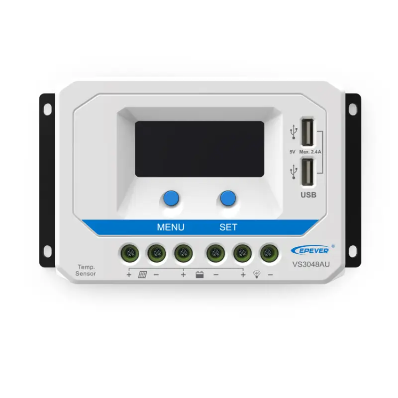 PWM solární regulátor EPeverr VS3024AU 12/24V série VS, 12V/450Wp nebo 24V/900W, 30A Značkový
