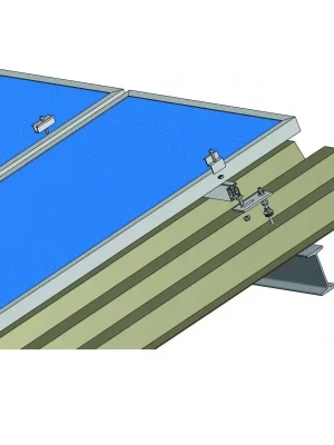 Značkový Set konstrukce pro 8 panelů 2kW, kotvení pomocí kombi šroubů do kovu