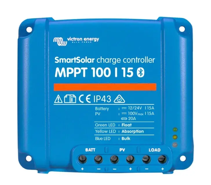 Nejlepší Volba MPPT solární regulátor Victron Energy 100/15 napětí panelů 100V, 15A, Baterie 12V/220Wp nebo 24V/440Wp, Integrovaný Bluetooth