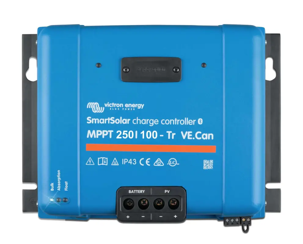 MPPT SmartSolar solární regulátor Victron Energy 250/100-Tr VE.Can, Baterie 12/24/48V, FV max 1450/2900/5800Wp, Integrovaný bluetooth Nejprodávanější