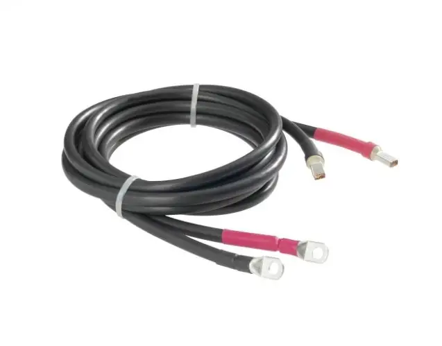 Nízká Cena Připojovací kabely pro akumulátor a regulátor nabíjení nebo měnič napětí, 2 m/ 35 mm², kabelové oko M8
