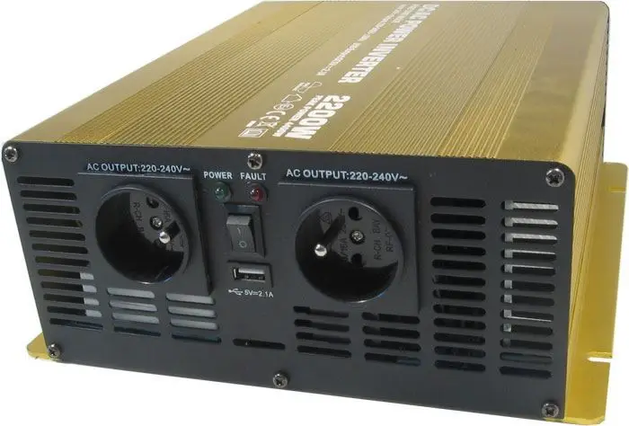 Značkový Měnič napětí 24V/230V 2200W, Soluowill NP2200, čistá sinusovka