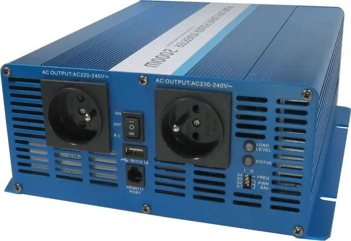 Nová Kolekce Měnič napětí 12V/230V+USB 2000W, CARSPA SK2000, čistá sinusovka, D.O.