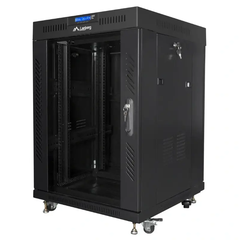 Expresní Doručení Racková skříň Lanberg 19" 15U racková skříň FF01-6615-12BL V2 s termostatem
