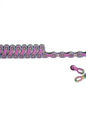 11 rychlostní řetěz na kolo 1/2" x 11/128" 116 článků barevný lehký s rychlospojkou MTB silniční Nejlepší Volba