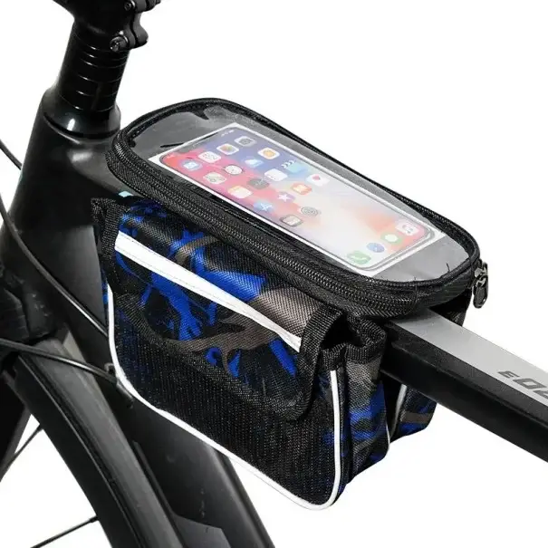 Cyklistická brašna 15 x 20 cm Voděodolná Polyesterová s dotykovou obrazovkou Držák na mobil na kolo Ověřený