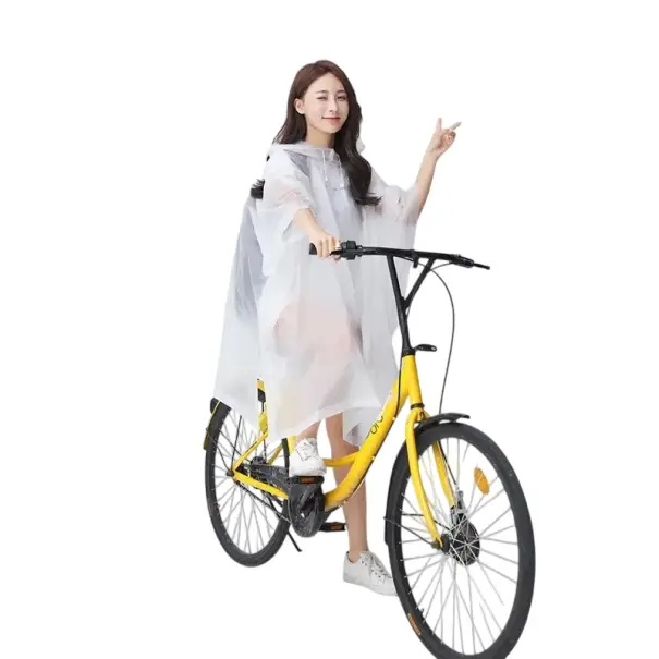 Cyklistická pláštěnka pončo s kapucí délka 148 cm obvod hrudníku 130 cm EVA lehká ochrana proti dešti jízda na kole Značkový