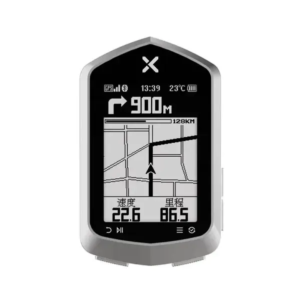 Cyklopočítač s GPS navigací a mapami 2,4" displej skleněný displej Bluetooth ANT+ USB-C IPX7 černý pro cyklistiku a trénink Nejlepší Volba