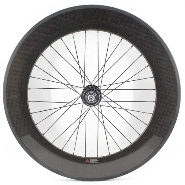 Výhodná Nabídka Přední karbonové kolo 60 mm bezdušové 25 mm ráfek černé pevná konstrukce silniční cyklistika vysoký profil