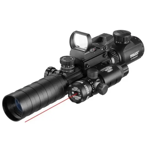 Puškohled 3-9X32 s červeným laserem Autentický