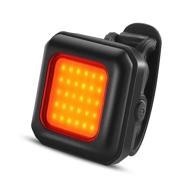 Top Prodej Zadní světlo na kolo 4 x 4 x 1,8 cm COB LED 50 lm USB-C dobíjecí IPX45 Voděodolná cyklistická svítilna 3 režimy Dlouhá výdrž 250mAh baterie