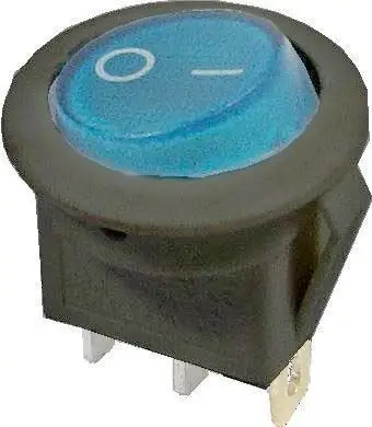 Ověřený Vypínač kolébkový ON-OFF 12V/16A modrý