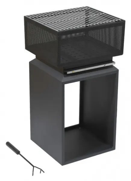 Ohniště CUBE s mřížkou 74cm Hit Sezóny