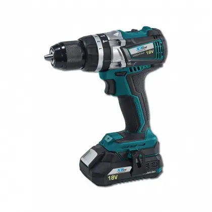 Finální Výprodej Vrtačka AKU příklepová 18V BRUSHLESS 2,0Ah, 2 Aku li-ion + kufr