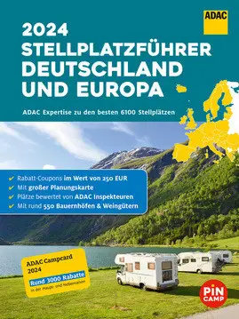 Mapa parkovišť pro obytné vozy ADAC Evropa 2024 - bezplatná parkoviště Aktuální