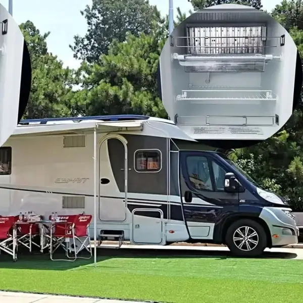 Tyč teleskopická, bezpečnostní na lednici RV, nerzová Originální