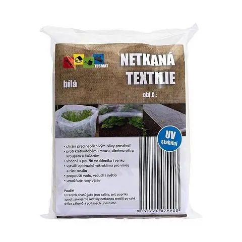Textilie netkaná 1,6x5m, bílá Levný