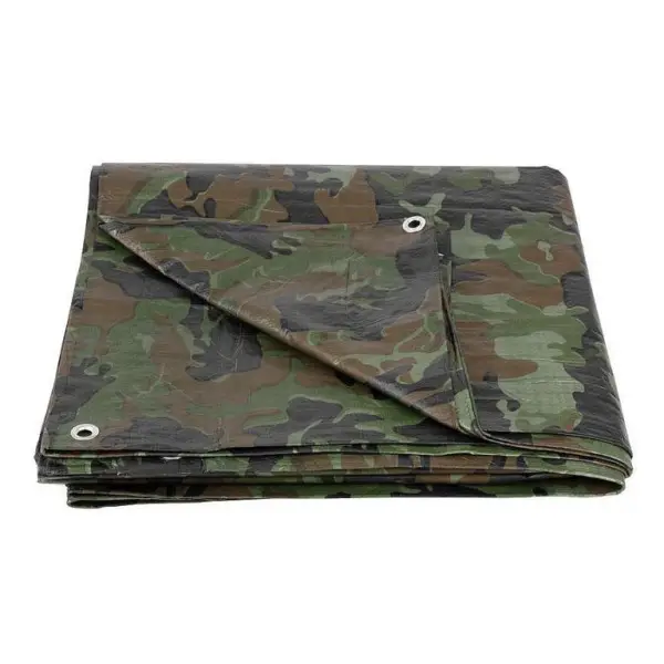 Plachta Tarpaulin khaki maskáčová 80g/m2, 2x3m Doprava Zdarma