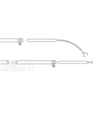 2dílná střešní stanová rozpěrná ocelová tyč s pružnými prvky o22+19 mm x 80-115 cm Akční Nabídka