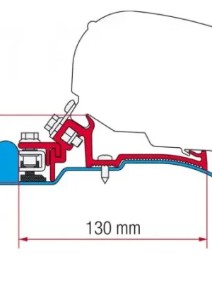 Adaptér na uchycení markýzy Fiamma F65 a F80S na střechu Iveco Daily L2/L3/H2 (2006-2014) Pouze Dnes