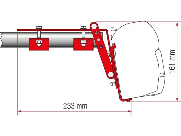 Levný Montážní adaptér Fiamma pro střešní lištu pro markýzu F45