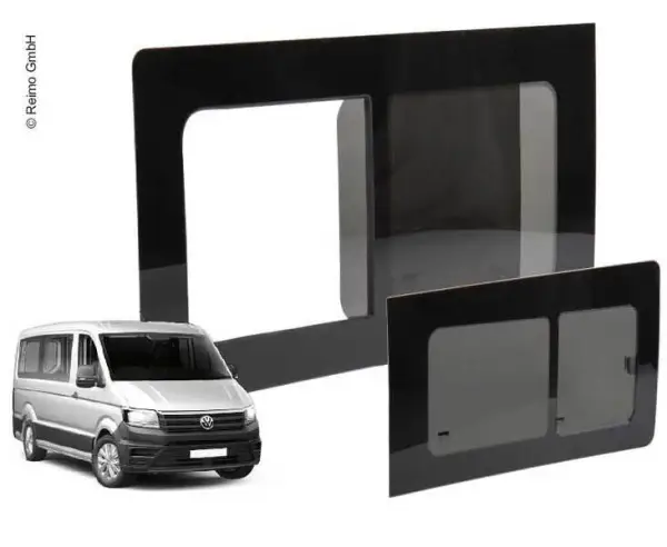 Originální Boční posuvné okno CARBEST pro VW Crafter (2018- ), přední pravé, 1492x713mm, tónované
