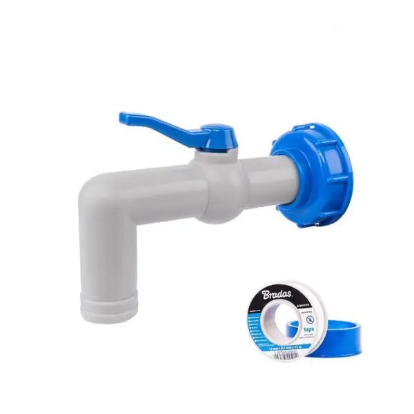 Ověřený Kohoutek PP 90° na hadici pro 32mm s PTFE páskou