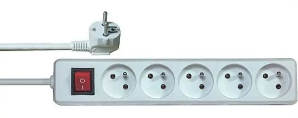 Levný Kabel prodlužovací s vypínačem, 1,5m, 5x10A