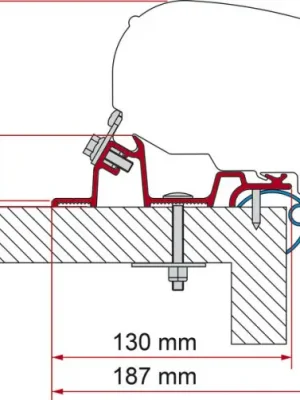 Adaptér markýzy Fiamma F80 pro karavan standardní 400cm (centimetry) Přímo Od Výrobce